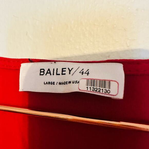 Bailey 44 Red Ruffled Layered Long Sleeve Blouse Size Large - Picture 8 of 11